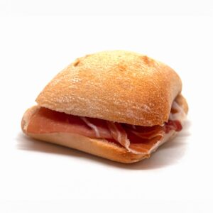 Mini bocadillo de jamón, aceite y tomate - Bandeja de Mini Bocadillos