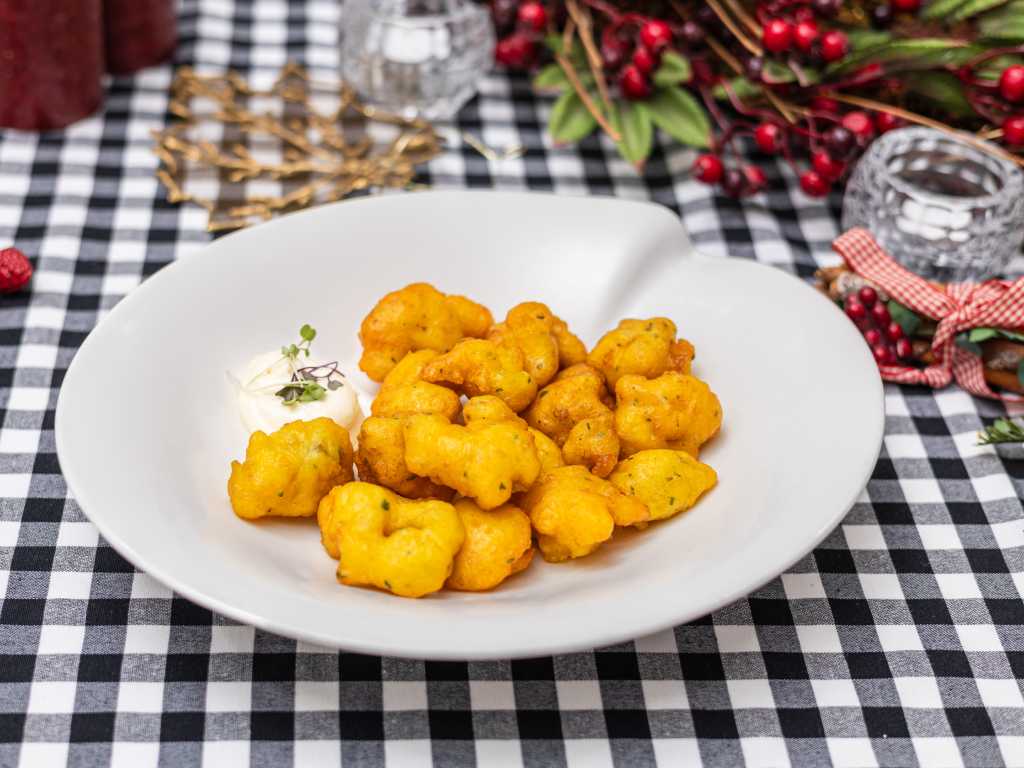 Buñuelos de bacalao en tempura